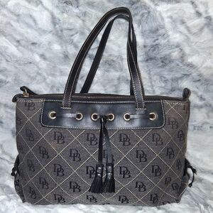Dooney & Bourke Black and Gray Shoulder Bag